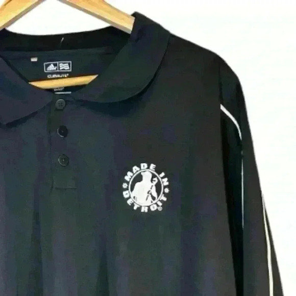 Adidas Polo Shirt “Made in Detroit Logo” black men’s size 2XL - Picture 9 of 10